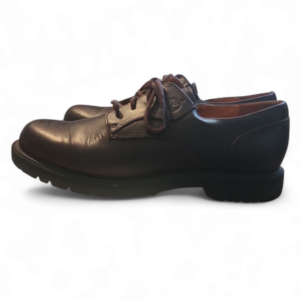 Timberland Mens Brown Leather Waterproof Lace Up Oxfords Size 8M 93076 Old Money - Picture 3 of 8